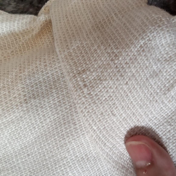 Flax  White Blouse with Cuffed Sleeves and 3/4 Length Lagenlook Linen Size P/S - Picture 8 of 12